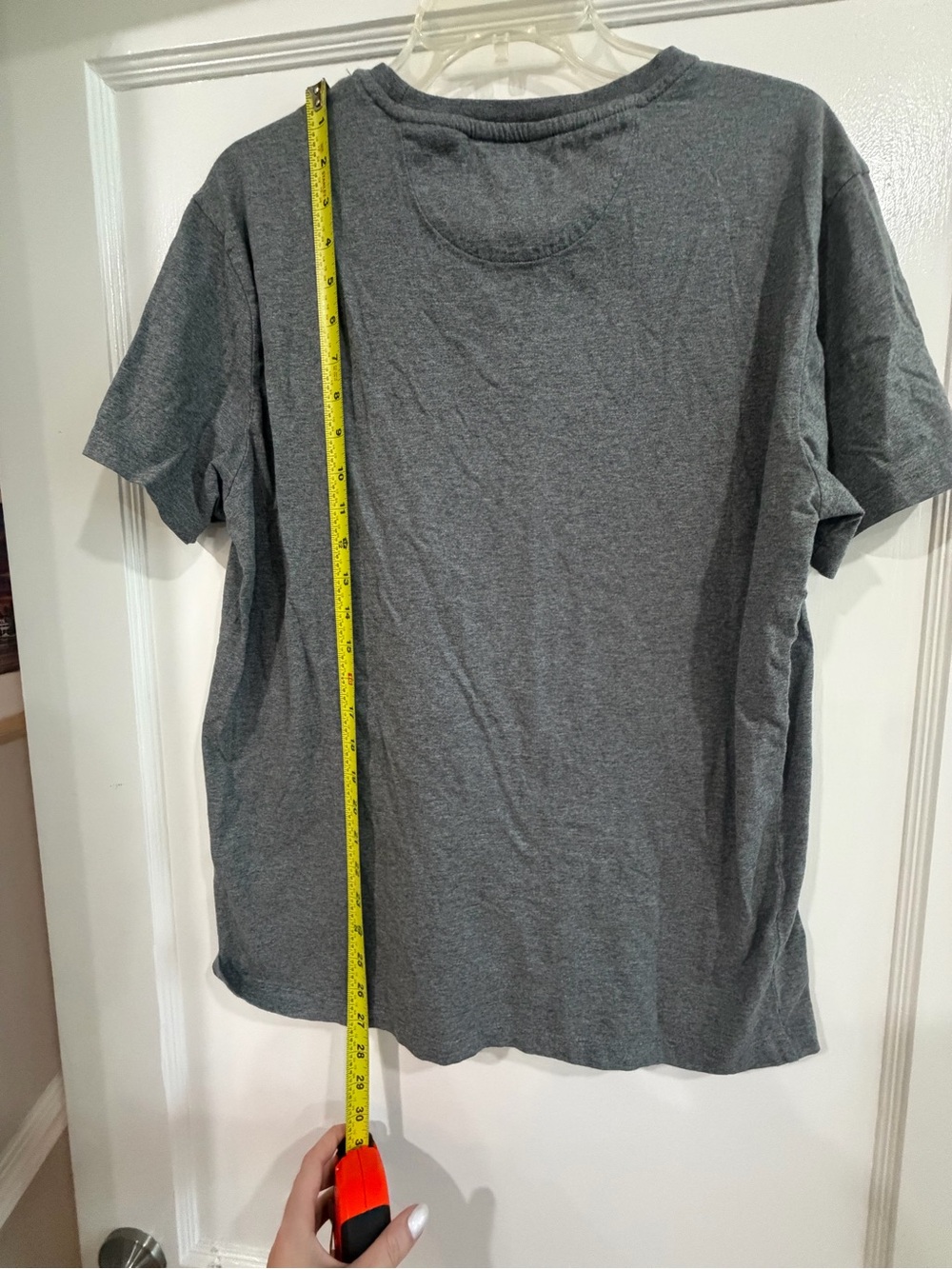 Calvin Klein Men's Short Sleeve Crewneck T-Shirt in Heather Gray - Picture 7 of 7